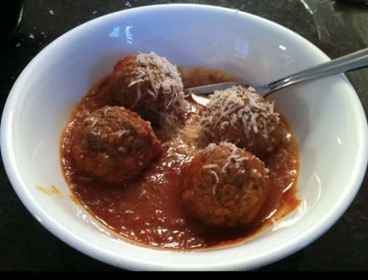 Nonna's Italian Meatballs and Pasta Sauce in a bowl