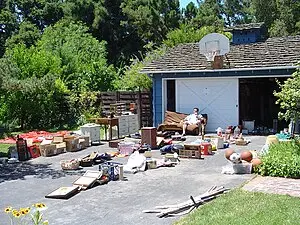 Yard Sale on A Driveway