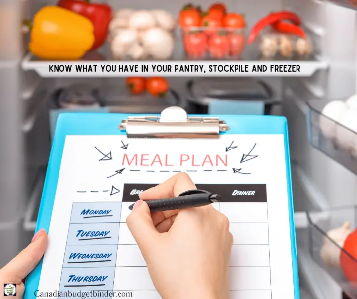 Know What You Have In Your Pantry and Freezer When Meal Planning