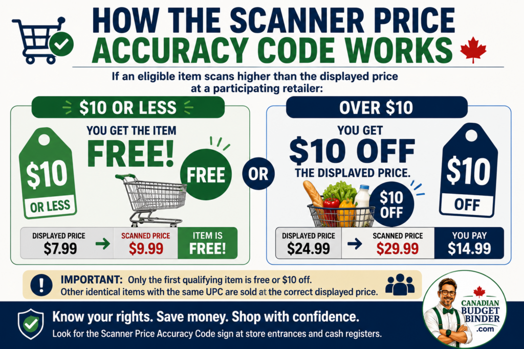 How the Scanner Price Accuracy Code works in Canada for items $10 or less and over $10