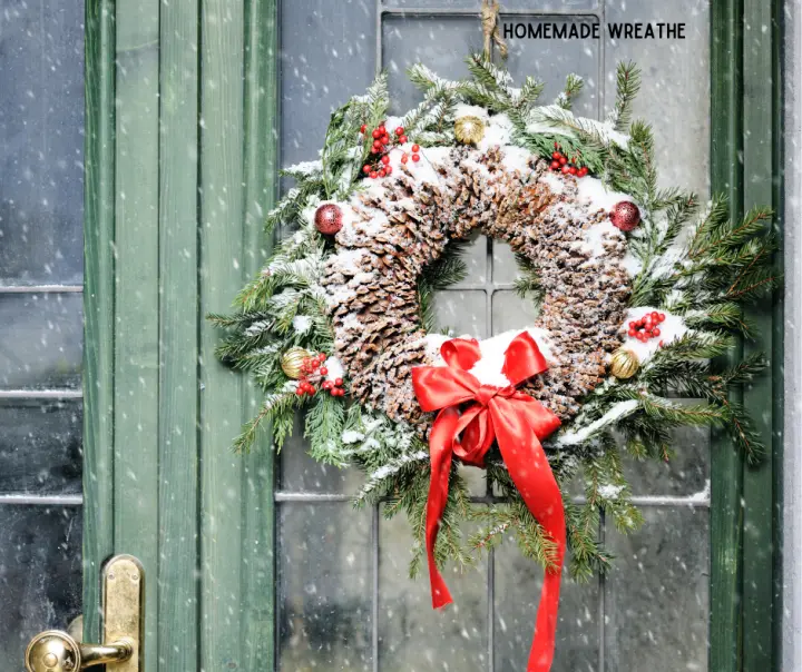 Homemade Wreathe Budget Friendly Christmas Decoration Ideas