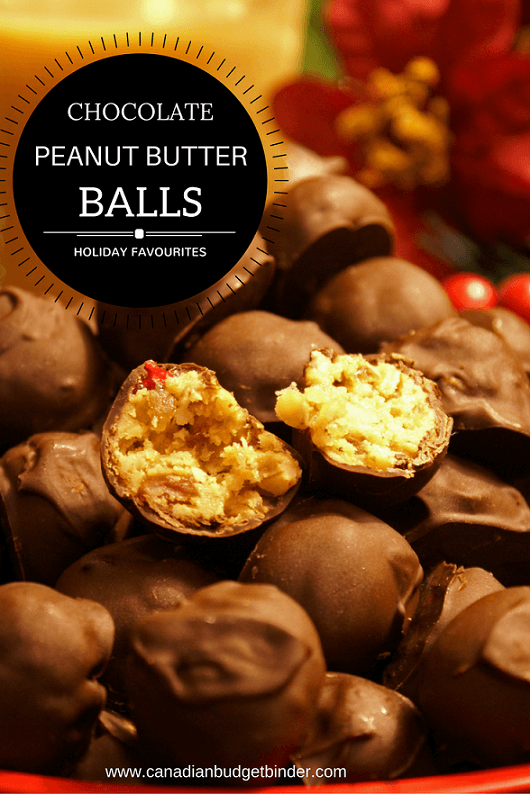 Chocolate Peanut Butter Balls are also called Buckeyes. These have nuts and red cherry pieces inside. 