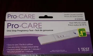 Home pregnancy test dollar store