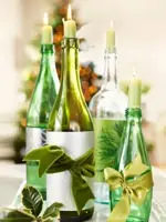 wine bottle candleholders