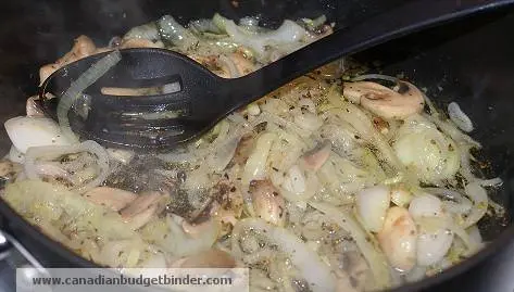 Caramelize Onions and Mushrooms