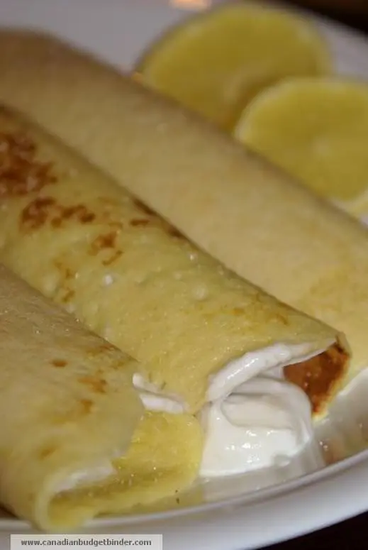 Stuffed Crepes With Lemon