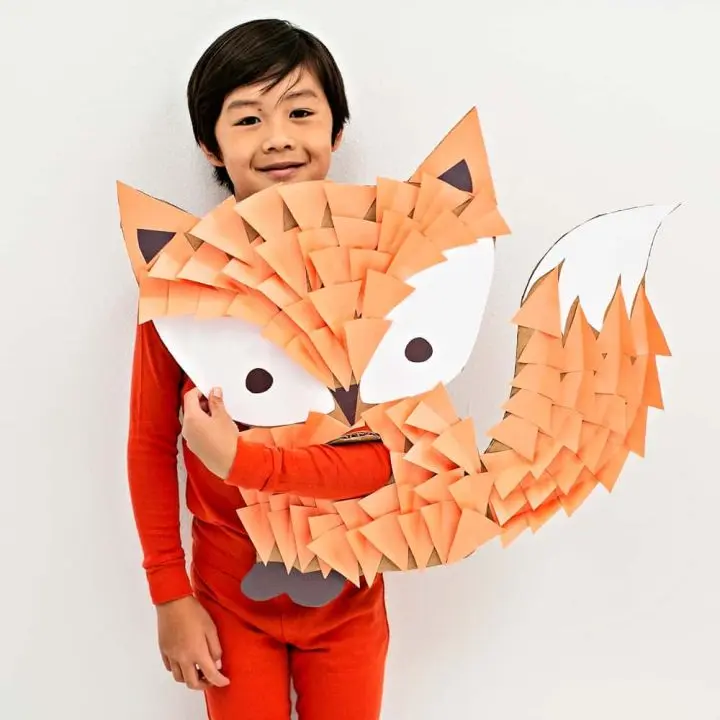 DIY Fox Budget Kids Halloween Costume