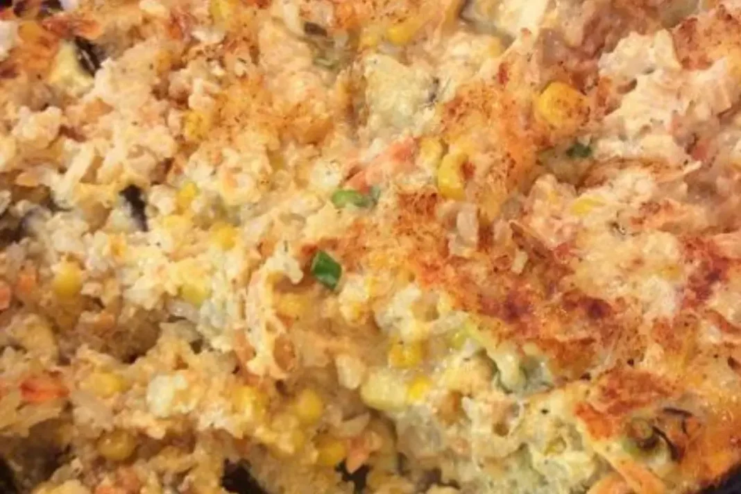 Easy Cheesy Rice Pie