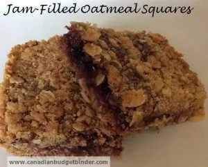 Jam-filled Oatmeal Squares