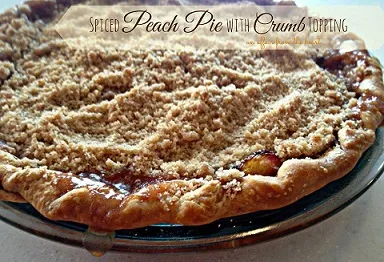 Spiced Crumble Peach Pie