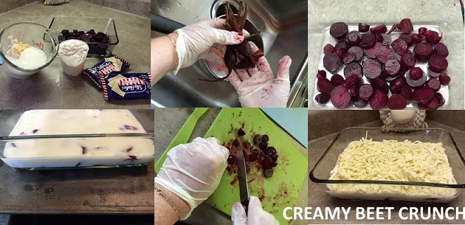 creamy beet crunch STEPS