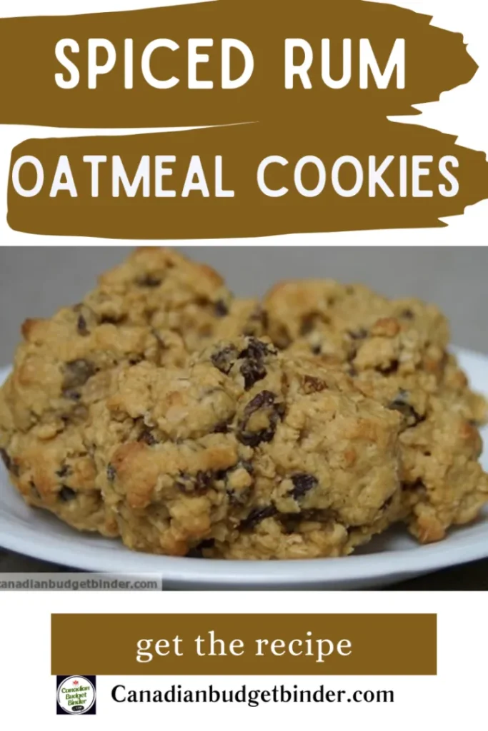 Spiced Rum Oatmeal Raisin Cookies