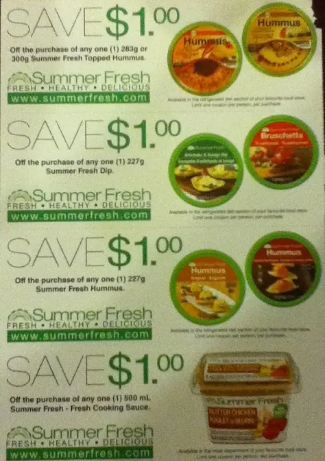 Summerfresh dips coupons 2015