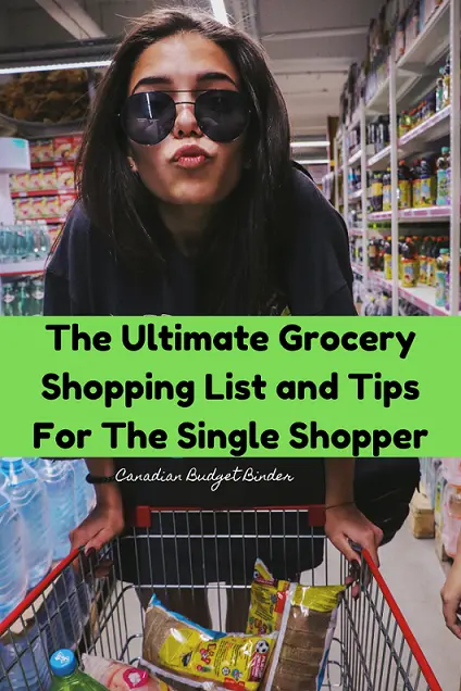 Grocery List Single Person