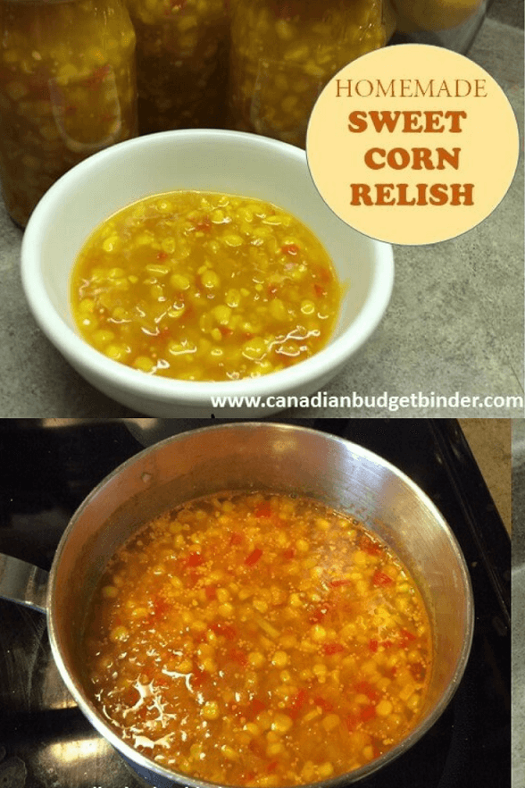 homemade sweet corn relish