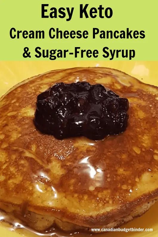 Easy Keto Cream Cheese Pancakes Sugar-Free Syrup-1