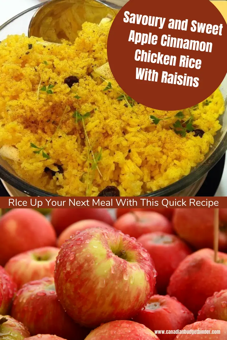 Apple Cinnamon Chicken Rice with Raisins