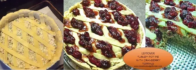 how to make a turkey pot pie with cranberry topping