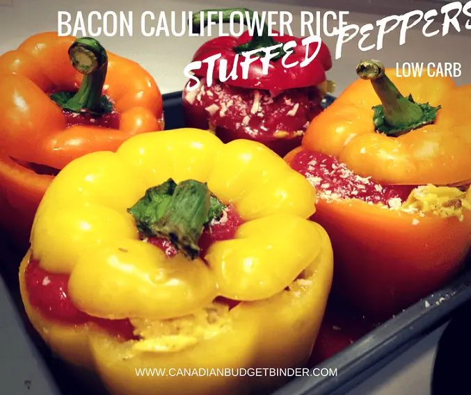 BACON CAULIFLOWER RICE STUFFED PEPPERS 3 FB