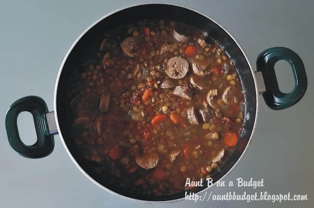 Italian lentil soup with sausage
