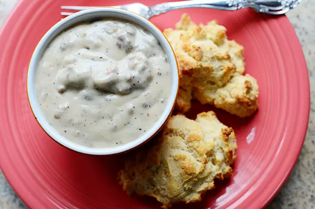 Drop Biscuits and Sausage Gravy