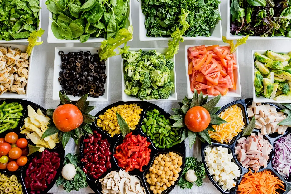 Fresh Vegetable Trays or Platters for Picnic Foods