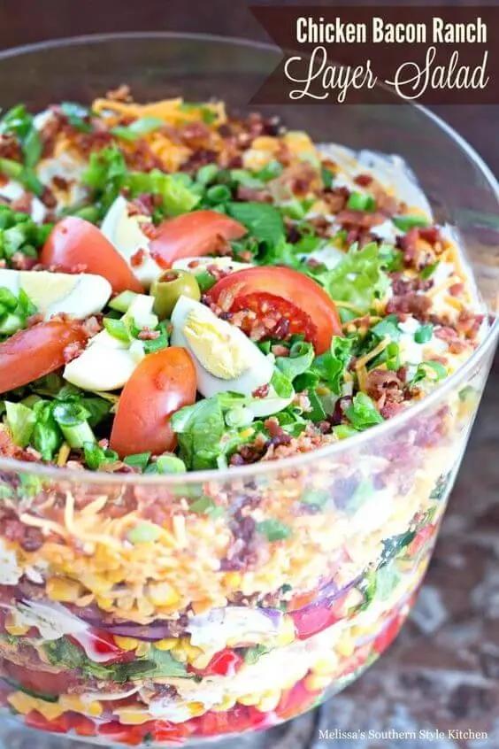 chicken bacon ranch layer salad perfect picnic food