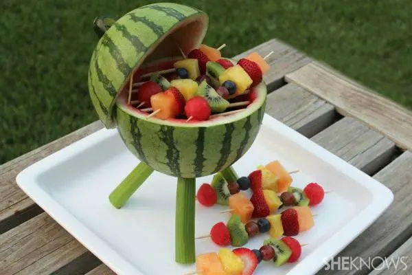 food art diy watermelon bbq grill