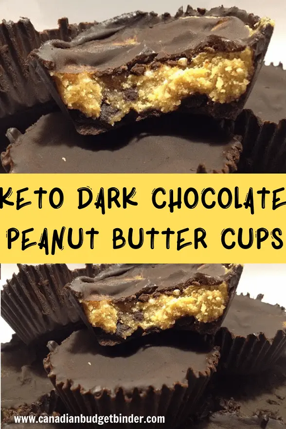 keto dark chocolate peanut butter cups