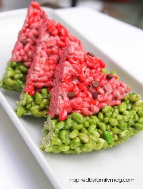 watermelon rice krispies