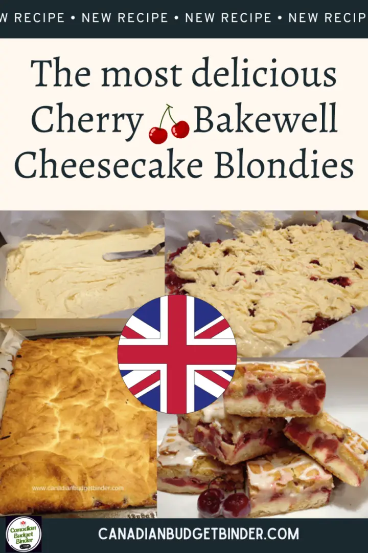 Copycat Cherry Bakewell Cheesecake Blondies