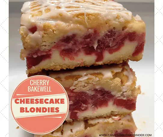 CHERRY BAKEWELL Cheesecake Blondie