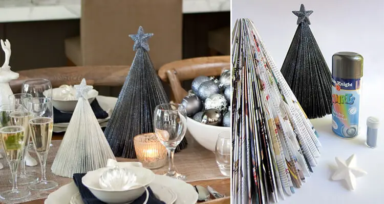 magazine-christmas-trees-diy-table-decor
