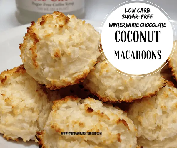 keto WINTER WHITE CHOCOLATE COCONUT MACAROONS LOW CARB SUGAR FREE FB