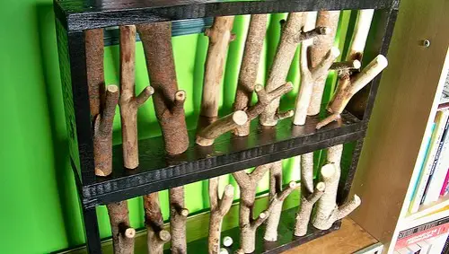 tree branch coat rack