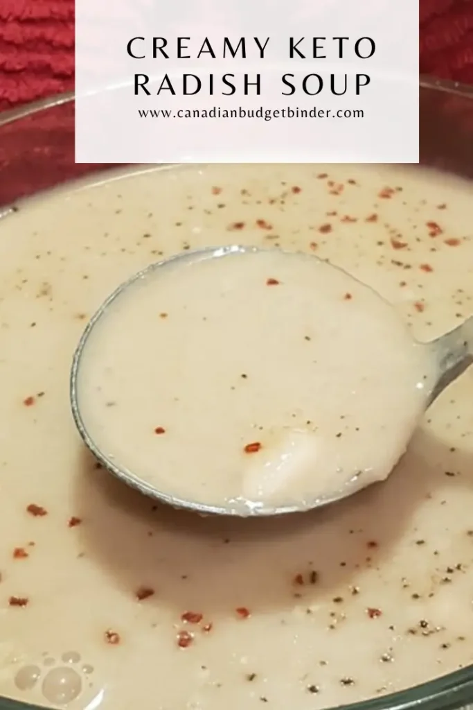 creamy keto radish soup