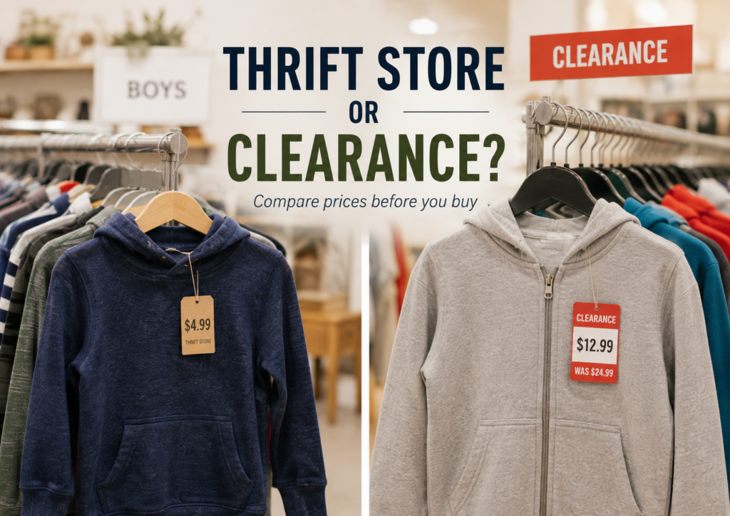 Thrift Store or Clearance Compare The Prices