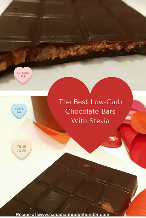 Homemade Keto Chocolate Bars Made With Stevia. Low-Carb.