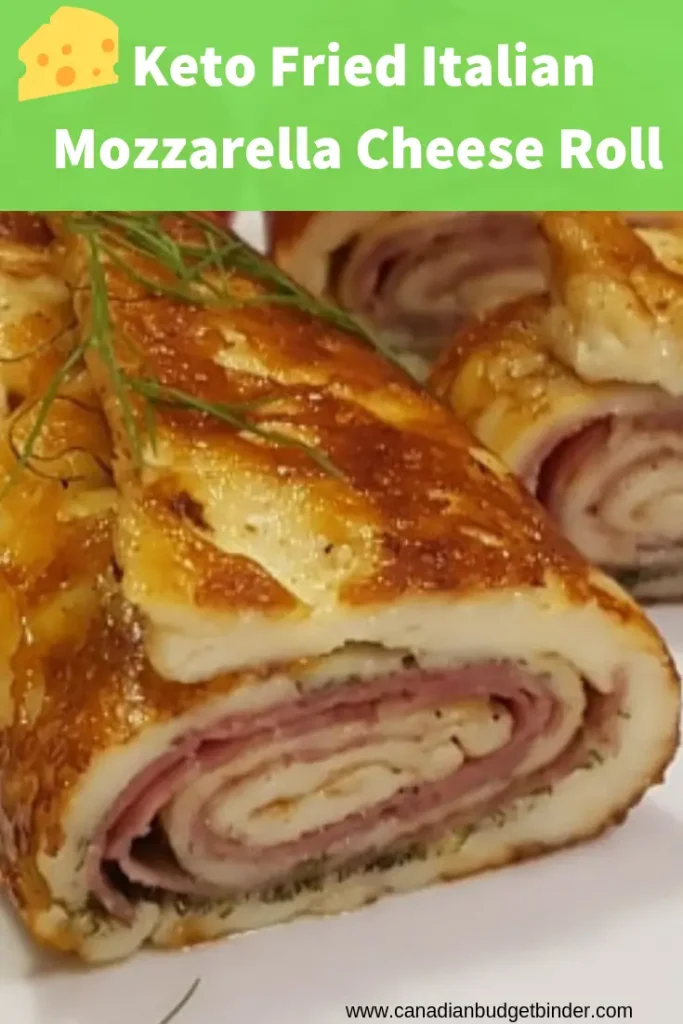 Ketogenic Keto Fried Mozzarella roll