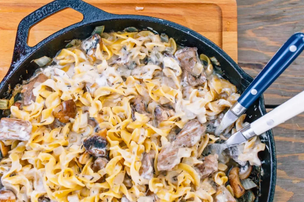 One-Pot-Beef-Stroganoff- Camping Meals