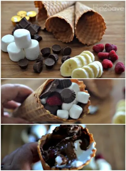 campfire cones for camping desserts