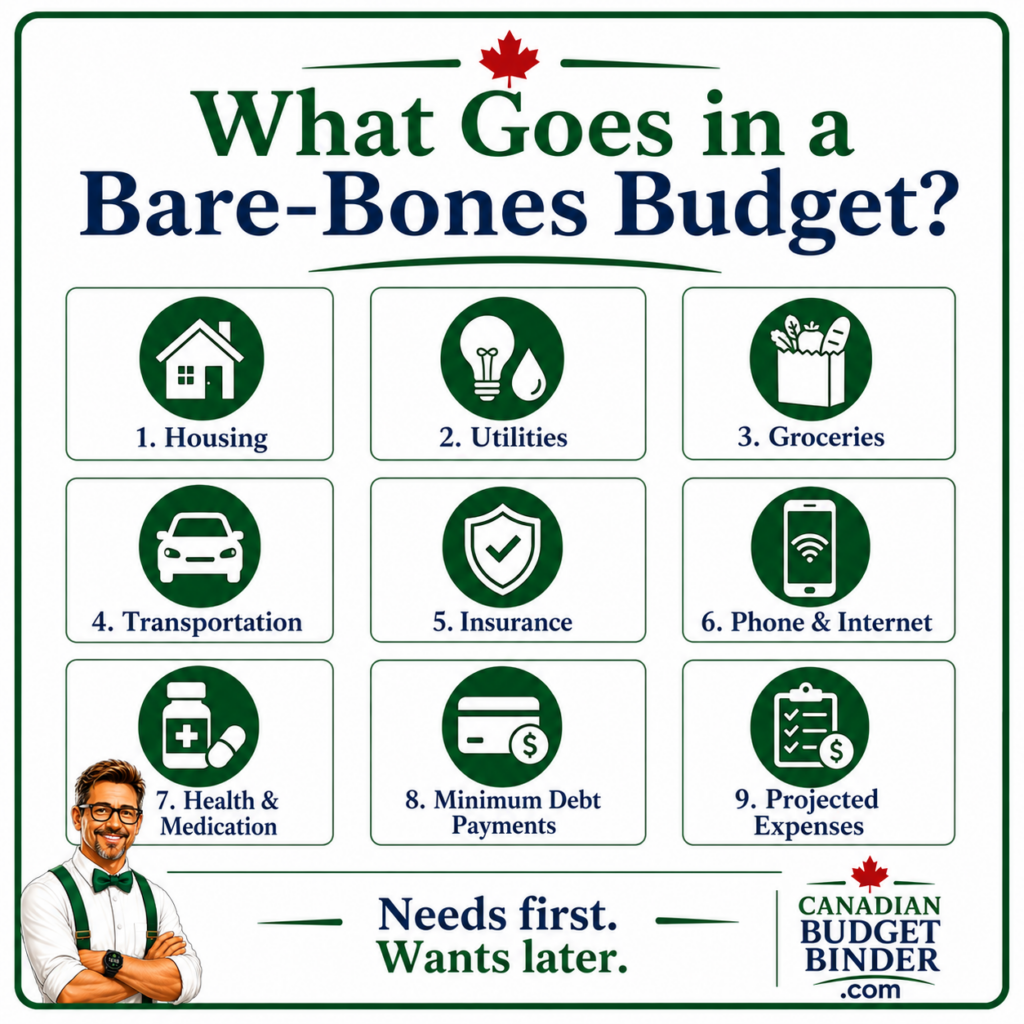 What Goes In A Bare Bones Budget - Canadian Budget Binder