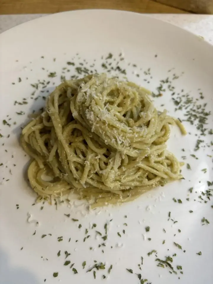 Garlic Scapes Pesto Pasta