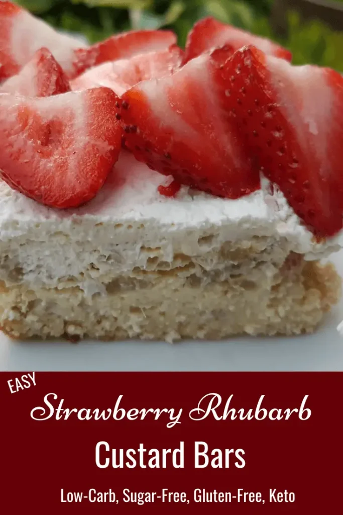 Strawberry Rhubarb Custard Bars Keto Gluten-free Sugar-free 2