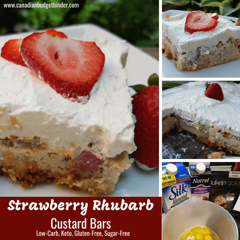 Strawberry Rhubarb Custard Bars Keto Gluten-free Sugar-free 4