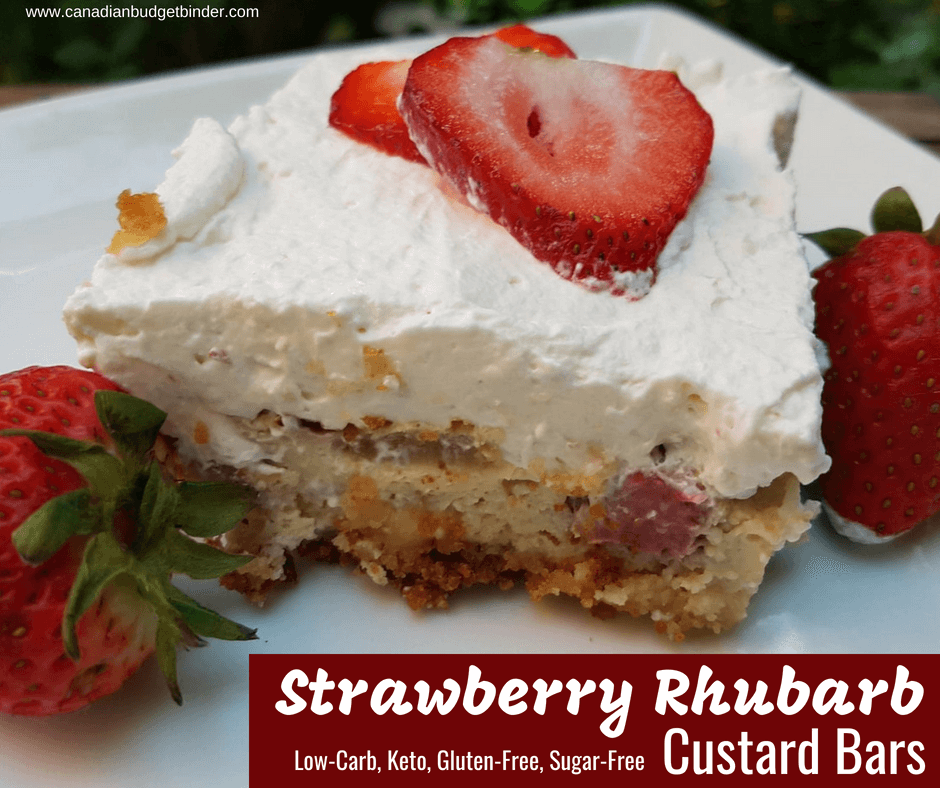 Strawberry Rhubarb Custard Bars Keto Gluten-free Sugar-free 5 fb