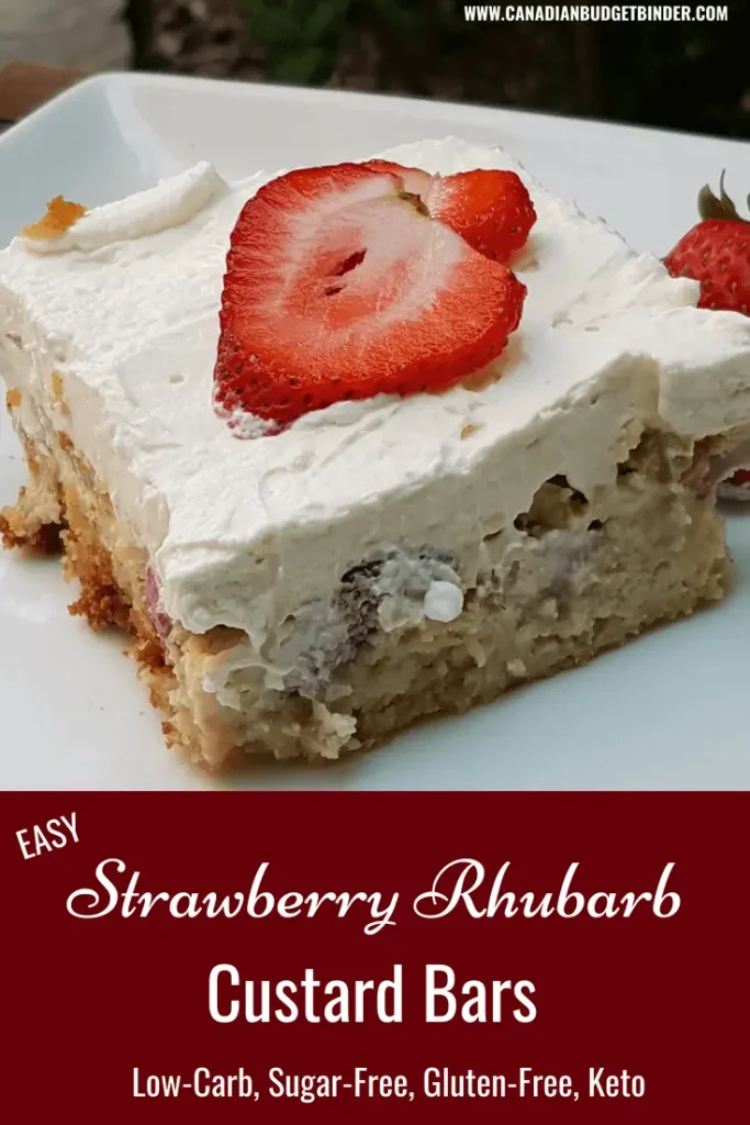 Strawberry Rhubarb Custard Bars Keto Gluten-free Sugar-free 5 fb