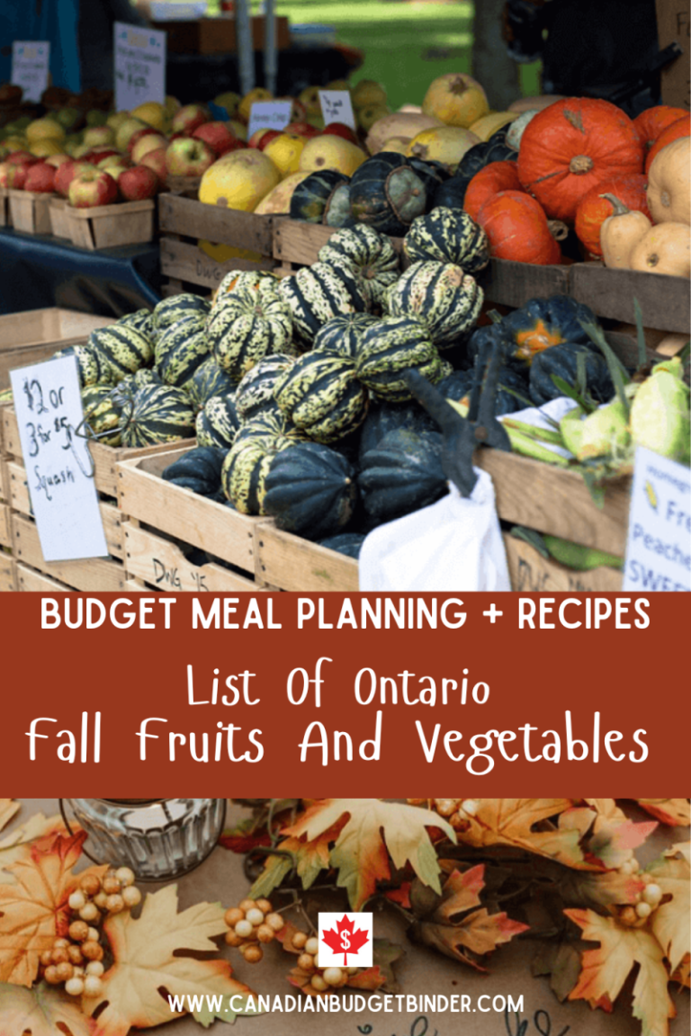 List Of Ontario Fall Fruits And Vegetables