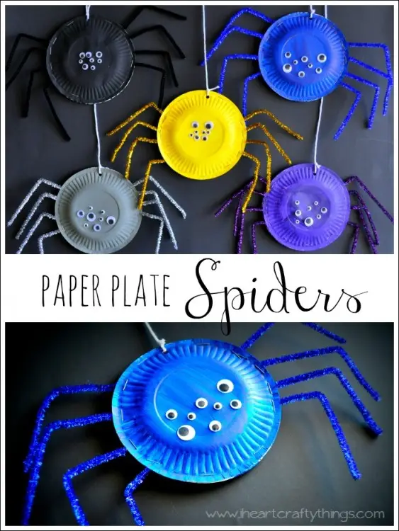 Paper Plate Spiders