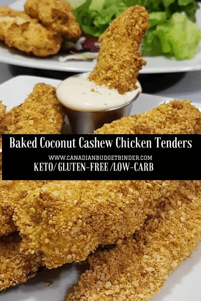 Baked Coconut Cashew keto Chicken Tenders